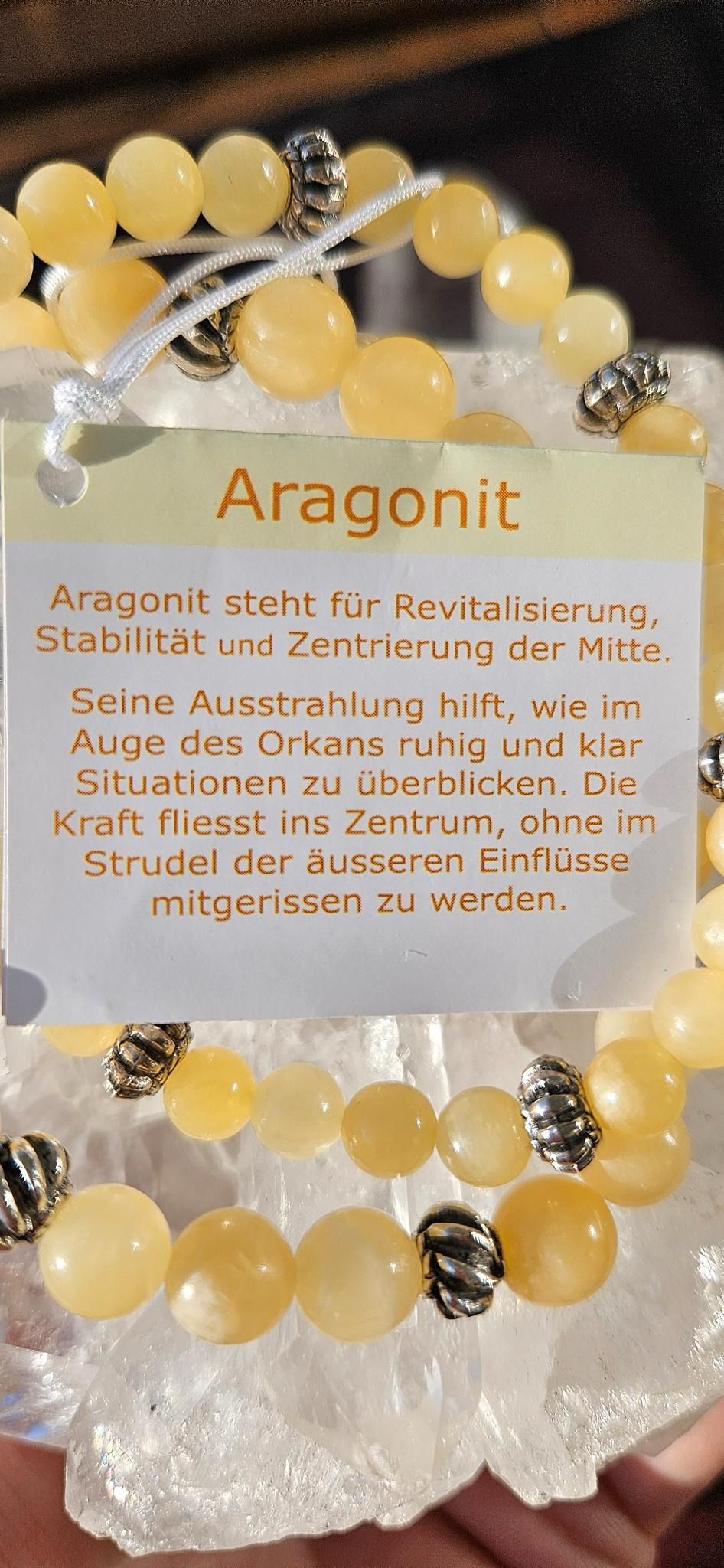 Aragonit-Armband 6mm und 8mm