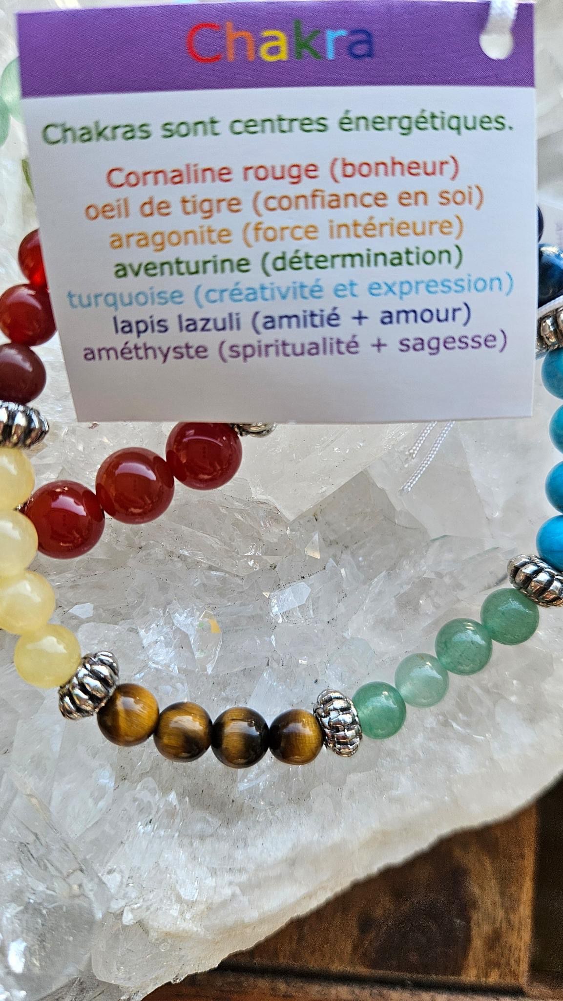 Chakra Armband 6mm und 8mm mit echten Edelsteinen