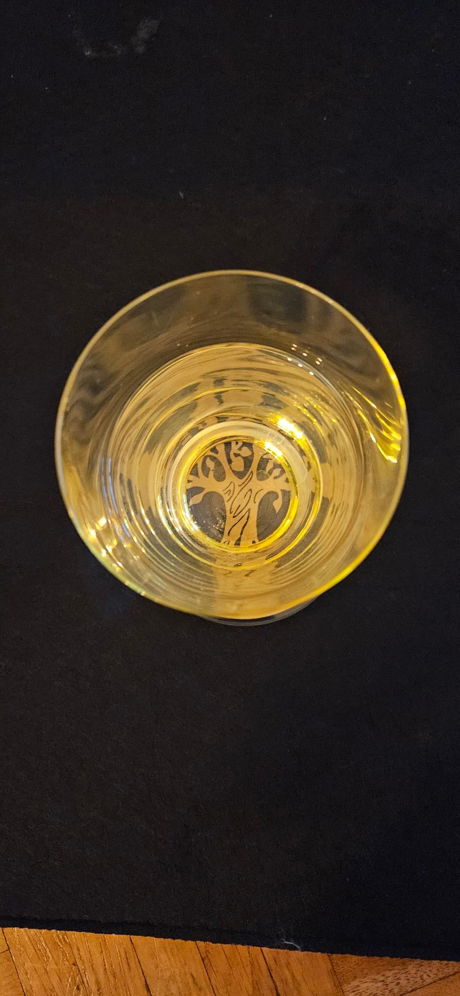 Glas-Untersetzer Lebensbaum gold Ø 9cm