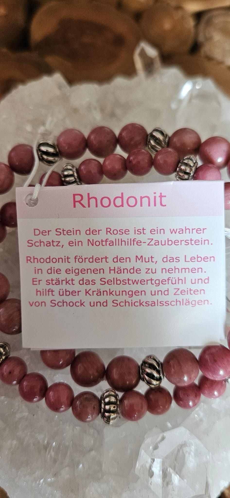 Rhodonit Armband 6mm und 8mm